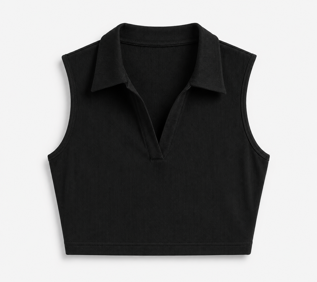 Sleeveless Collar Top