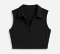 Sleeveless Collar Top