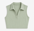 Sleeveless Collar Top