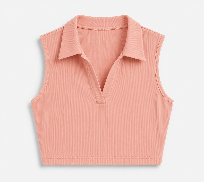 Sleeveless Collar Top