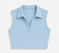 Sleeveless Collar Top