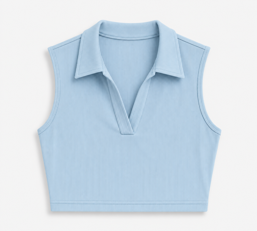 Sleeveless Collar Top