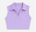 Sleeveless Collar Top