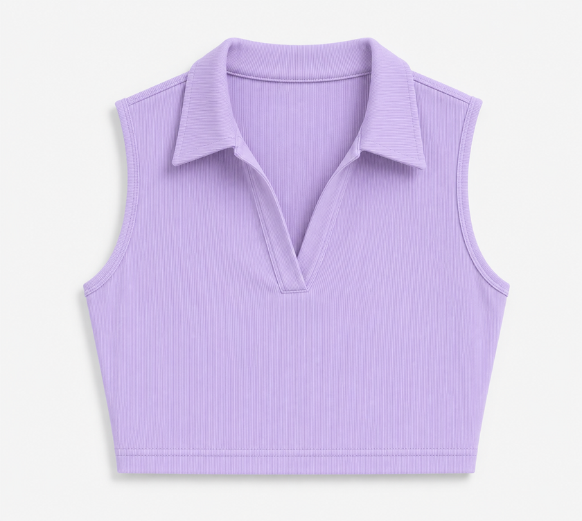 Sleeveless Collar Top