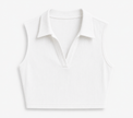 Sleeveless Collar Top