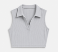 Sleeveless Collar Top