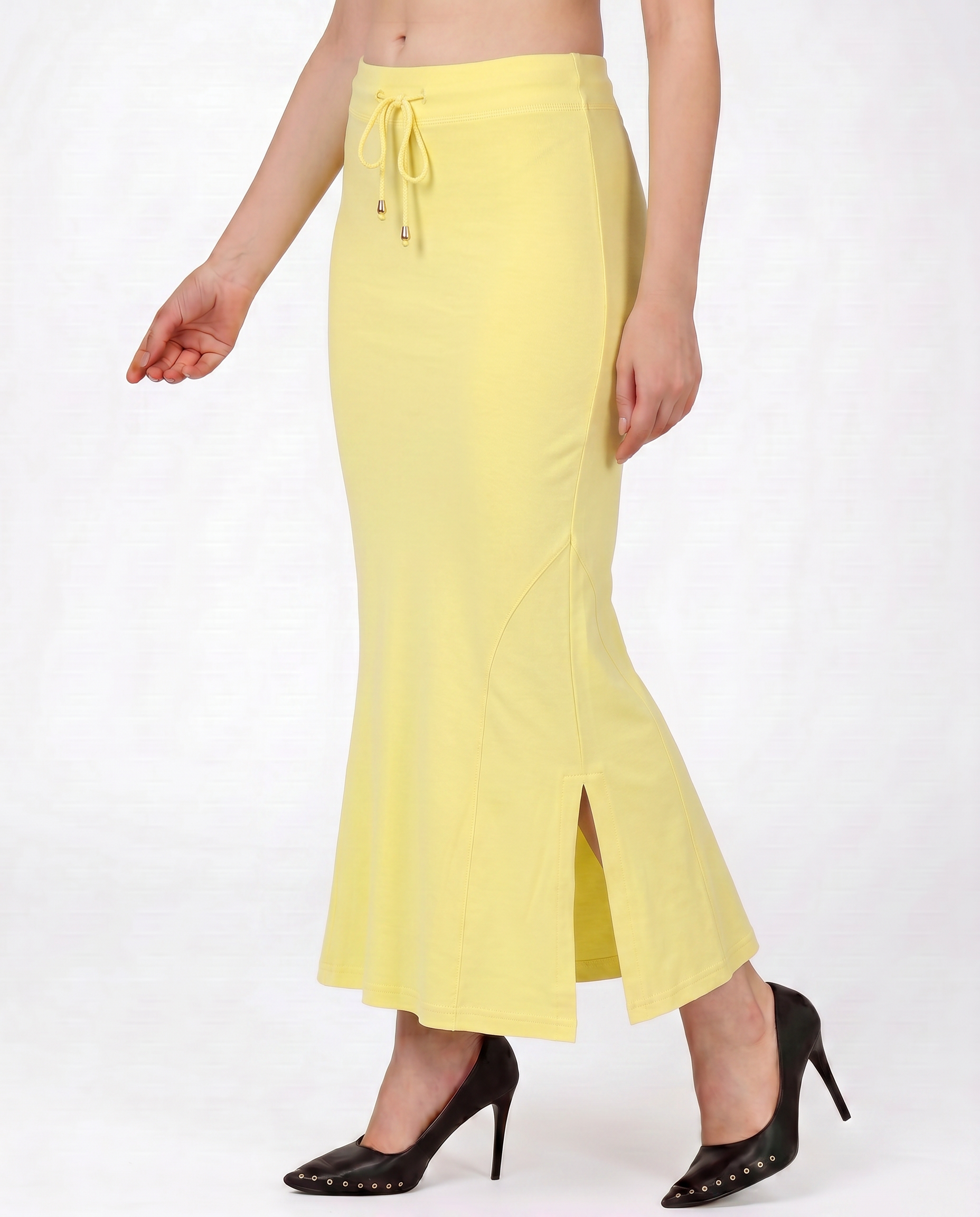 Sanado Fishcut Saree Shapewear - Lemon yellow