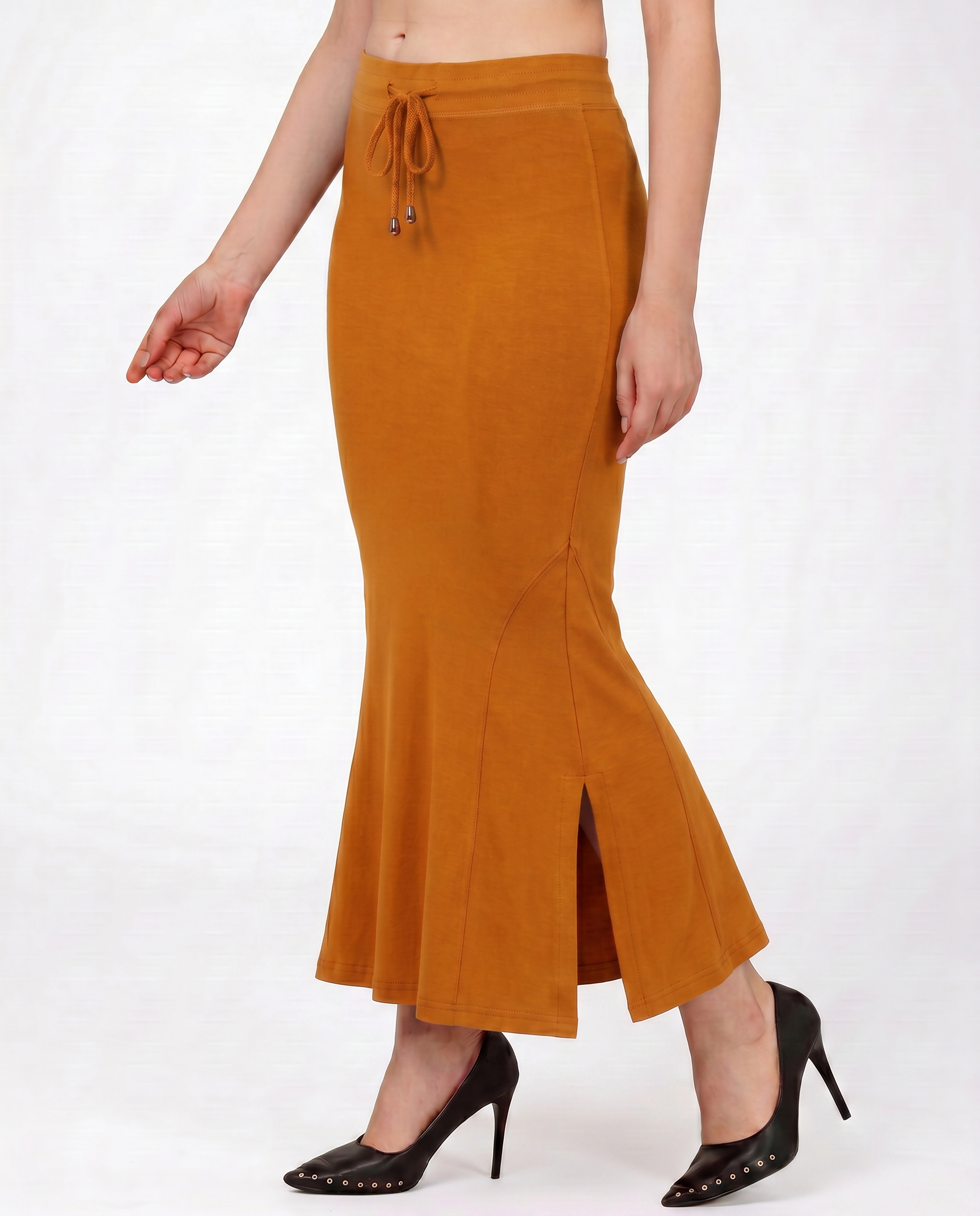 Sanado Fishcut Saree Shapewear - Mustard