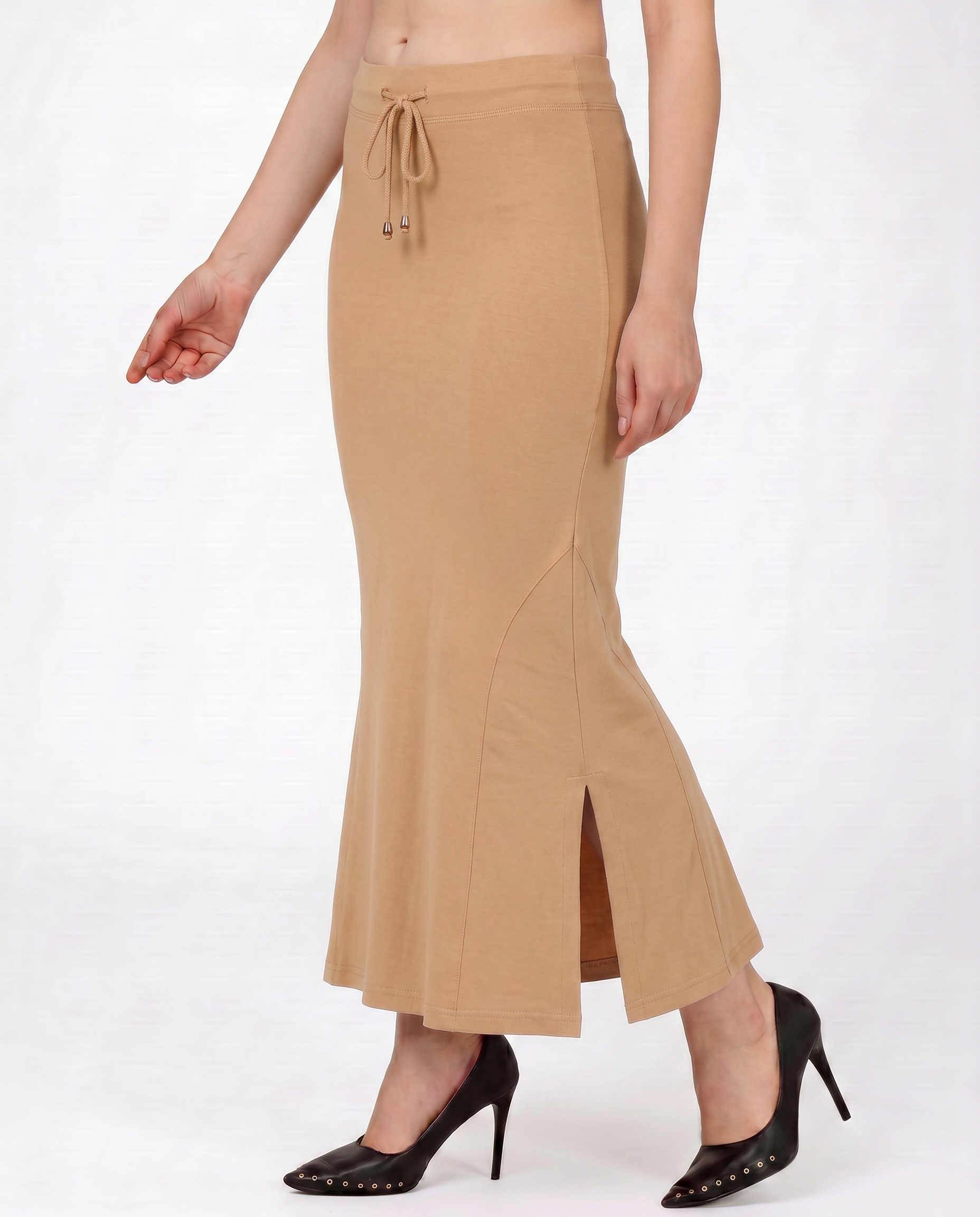 Sanado Fishcut Saree Shapewear - Chiku