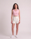 Sleeveless Collar Top