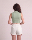 Sleeveless Collar Top