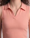 Sleeveless Collar Top