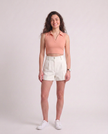 Sleeveless Collar Top