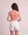 Sleeveless Collar Top