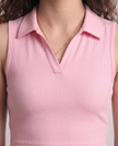 Sleeveless Collar Top