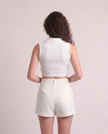 Sleeveless Collar Top