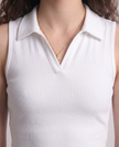 Sleeveless Collar Top
